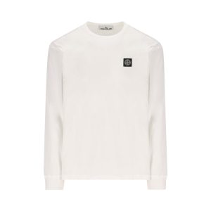 Stone Island Cotton Jersey Long-Sleeve T-Shirt — White