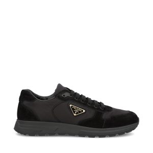 Prada Re-Nylon and Suede Sneakers — Black