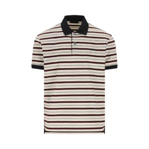 Prada Cotton Polo Shirt — Ivory/Garnet