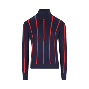 Prada Cotton and Polyamide Sweater — Blue/Red