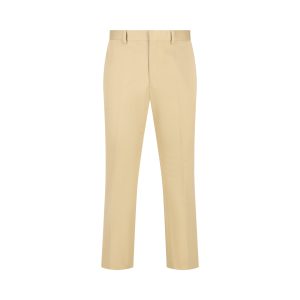Prada Cotton Trousers — Natural Beige