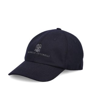Brunello Cucinelli Virgin Wool Hat — Blue