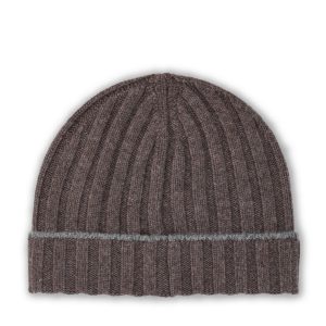 Brunello Cucinelli Cashmere Beanie — Brown