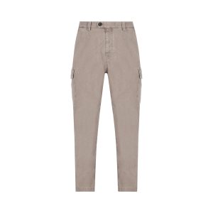 Brunello Cucinelli Cotton Trousers — Grey