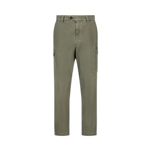 Brunello Cucinelli Cotton Trousers — Green