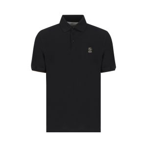 Brunello Cucinelli Cotton Polo Shirt — Black