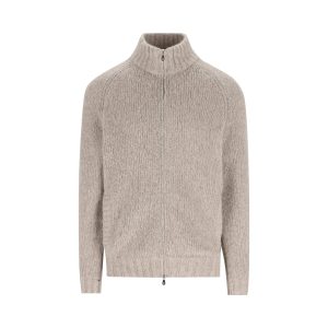 Brunello Cucinelli Cashmere and Silk Cardigan — Grey