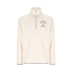 Brunello Cucinelli Wool Zip-Neck Turtleneck Sweater — White