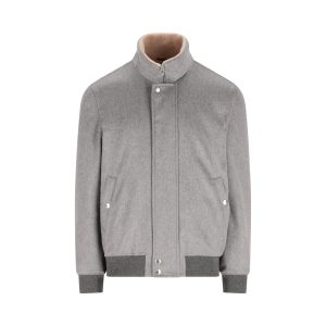 Brunello Cucinelli Cashmere and Vicuña Jacket — Grey