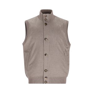 Brunello Cucinelli Cashmere Gilet — Grey