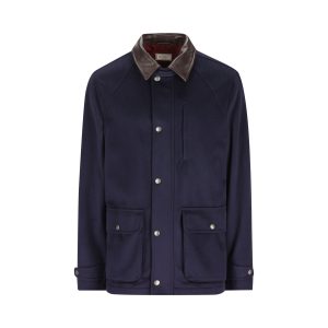 Brunello Cucinelli Wool Jacket — Blue