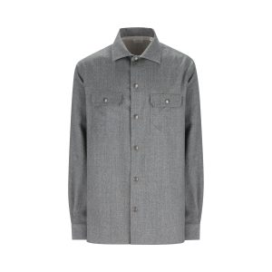 Brunello Cucinelli Wool Overshirt — Grey