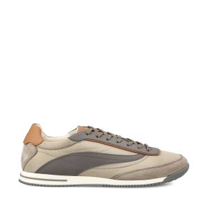 Brunello Cucinelli Nylon and Leather Sneakers — Grey
