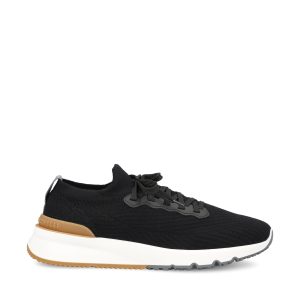 Brunello Cucinelli Knit Sneakers — Black