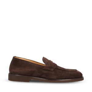 Brunello Cucinelli Leather Penny Loafers — Brown