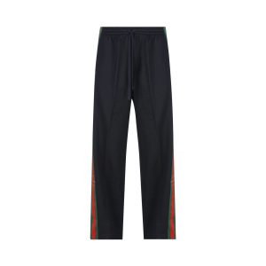 Gucci Cotton and Silk Trousers — Blue
