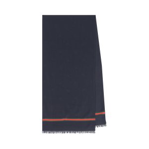 Gucci Silk and Cotton Stole — Blue