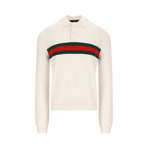 Gucci Cashmere Polo Shirt — White