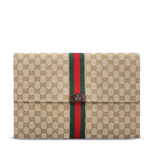 Gucci Fabric Pouch — Beige
