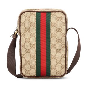 Gucci Fabric and Leather Bag — Beige