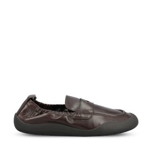 Prada Calfskin Leather Loafers — Brown