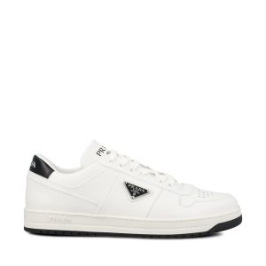 Prada Leather Sneakers — White/Black
