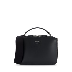 Prada Brique Leather Bag — Black