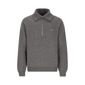 Prada Cashmere and Wool Blend Sweater — Grey