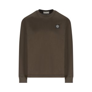 Stone Island Cotton Jersey Long-Sleeve T-Shirt — Brown