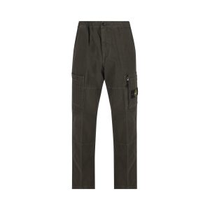 Stone Island Cotton Ripstop Cargo Trousers — Grey