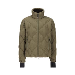 Moncler Grenoble Bramans Short Down Jacket — Green / Front view