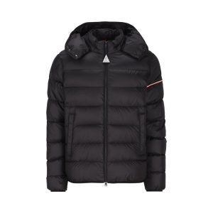 Moncler Ravenlock Short Down Jacket — Black / Front view