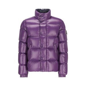 Moncler Brendola Short Down Jacket — Purple / Front view