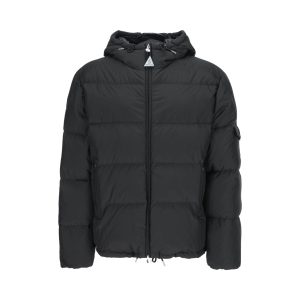Moncler Re-Icons Short Cotton Down Jacket — Black / Front view