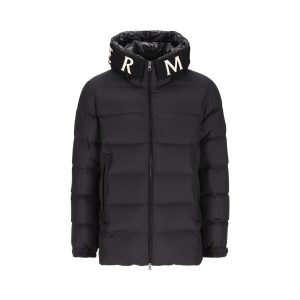 Moncler Orvelle Mid-Length Down Jacket — Black / Front view