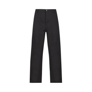 Moncler Stretch Gabardine Trousers — Black / Front view