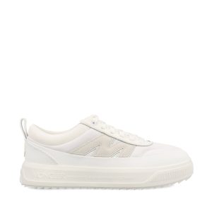 Moncler Altive Leather Sneakers — White / Front view