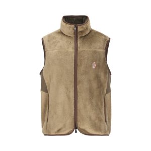 Moncler Grenoble Stretch Gilet — Brown / Front view