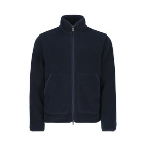 Moncler Zip Sweatshirt — Blue / Front view