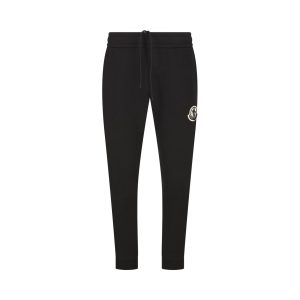 Moncler Cotton Trousers — Black / Front view