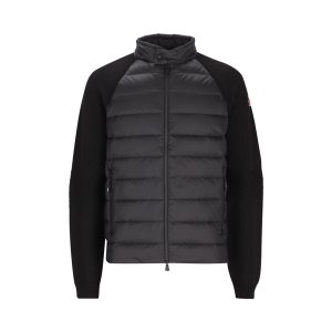 Moncler Grenoble Padded Cardigan — Black / Front view